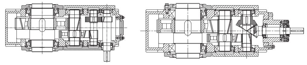 Disegno della struttura del riduttore industriale serie HB