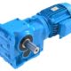 K series right angle solid shaft helical bevel gearmotor
